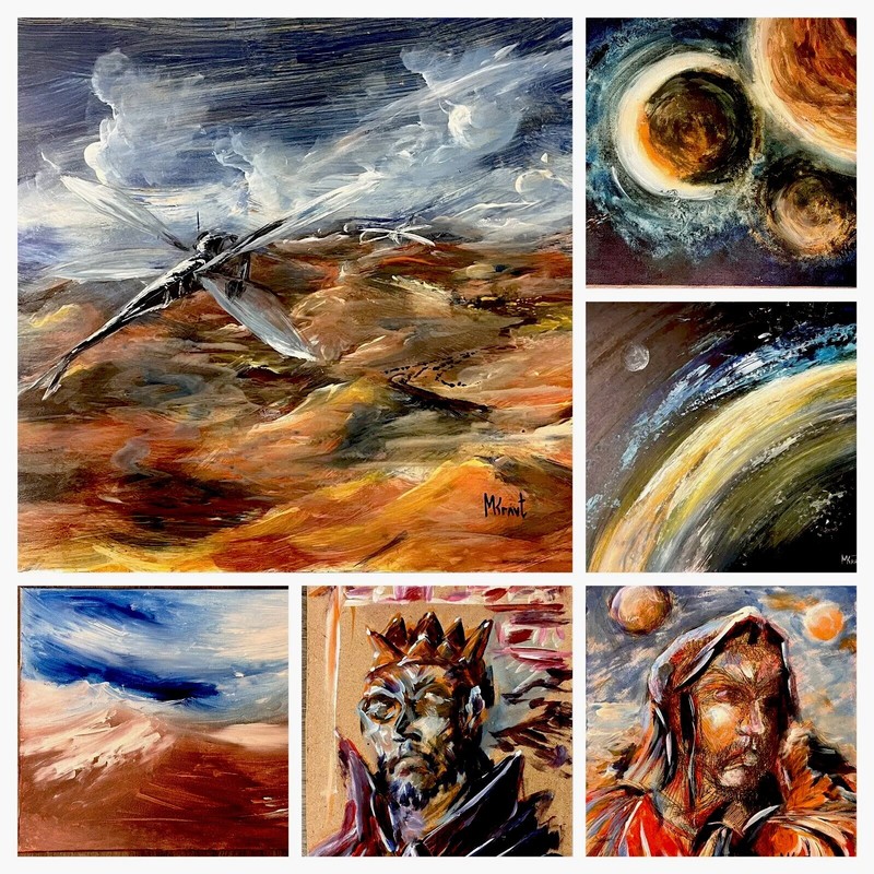 DUNE Collection Set 11 Paintings Work Dune Book Fan Art Desert Arrakis Landscape