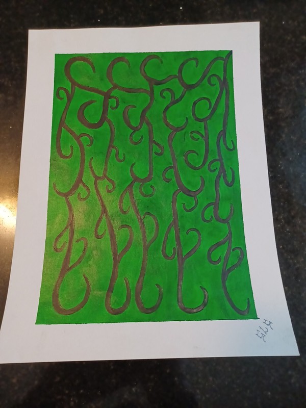 Original Acrylic Painting Signed. 8 1/4 × 11inch Painting On Mixed Media Paper.