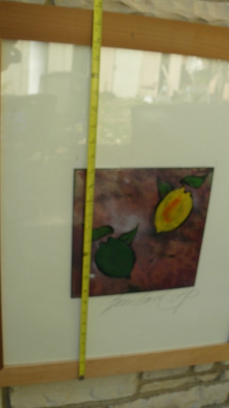 BARBARA CULP ENAMELED METAL SCULPTURE FRUIT LEMON LIME PAINTING gallery