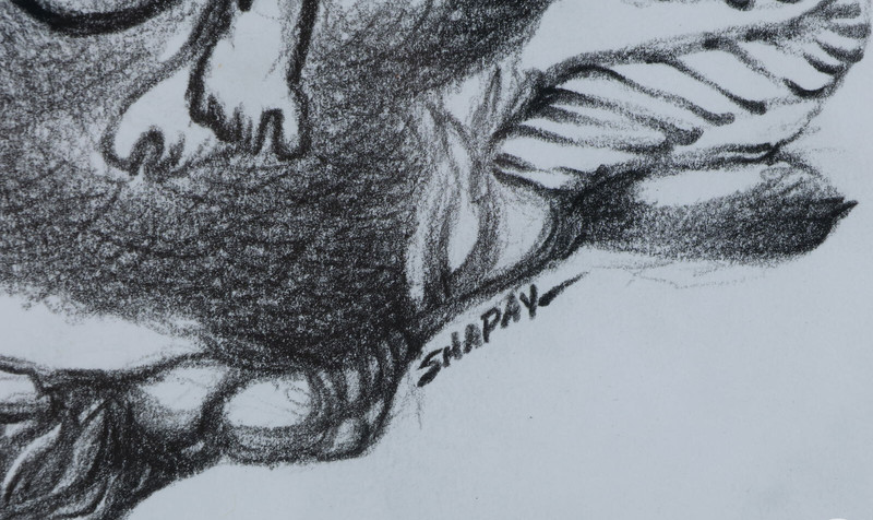 Cuba Original Charcoal/graphite drawing on paper by Zuniga "Shapay" Size 8"x11" gallery
