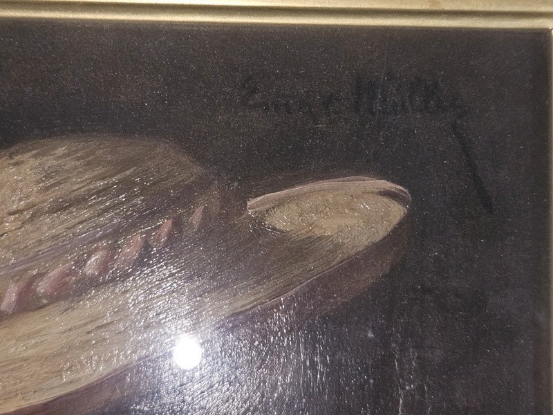 Tyrolean girl Emma von Müller noble von Seehof born 1859 oil/wood gold stucco frame gallery