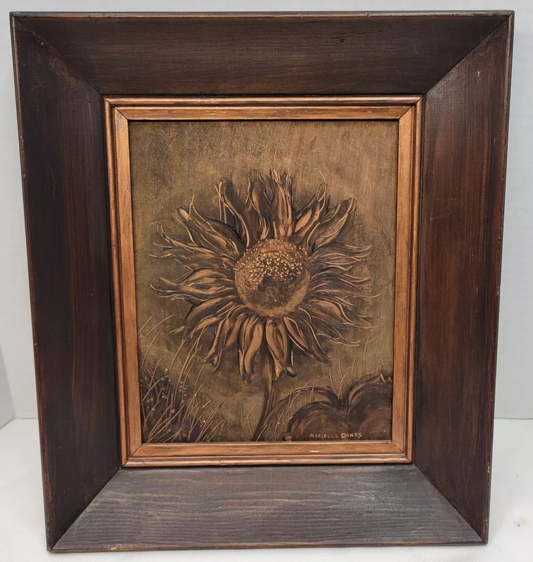 Marcella Oakes Signed Original Oil Painting On Art Board (10×8″) Frame 15×13″