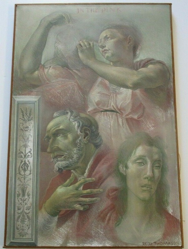 REED THOMASON OLD MASTER STYLE 1950’S PAINTING PORTRAIT MUSEUM QUALITY MODERNIST