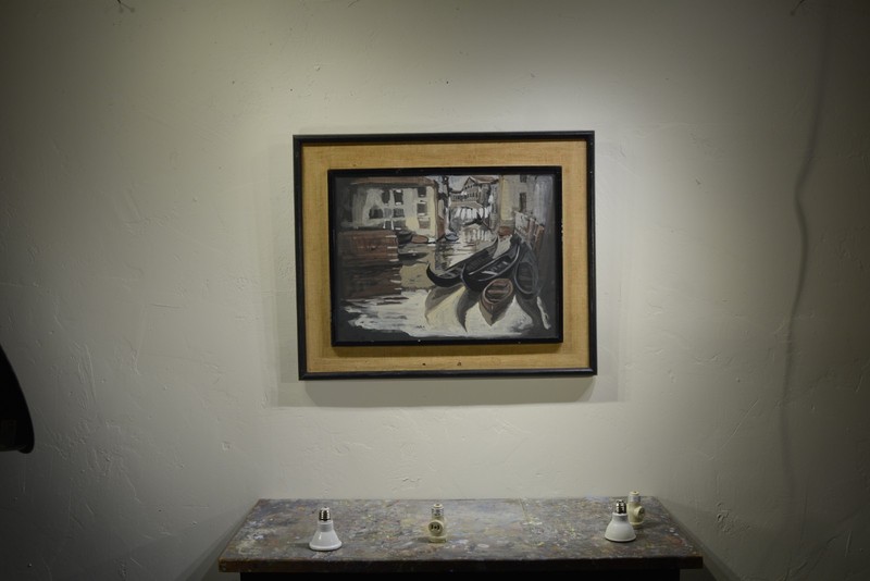 1953 painting of Venice, Gouache, Lester Polakov, Mid Century Modern gallery