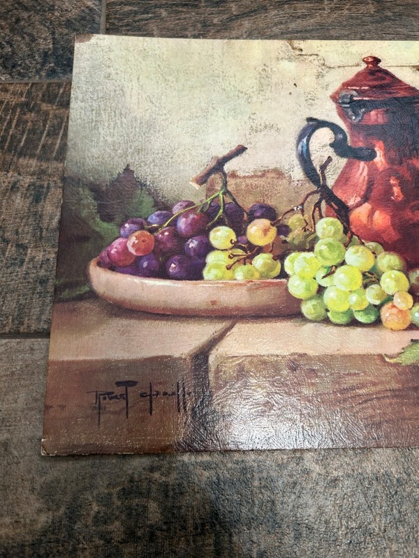 Vintage "Still Life with Grapes" Print Robert Chailloux 11x14 gallery