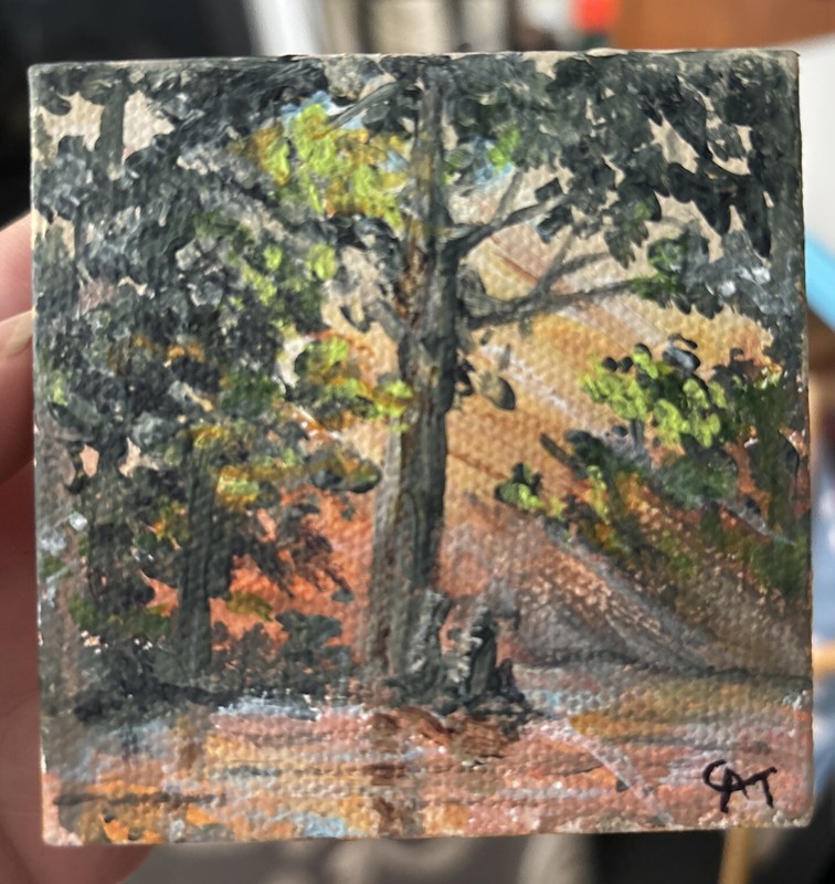 Painting Original art Autumn Tree Life