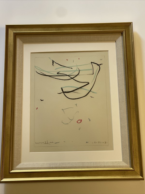 Emerson Woelffer Drawing Abstract Expressionism Signed Modernism Rare Listed Art