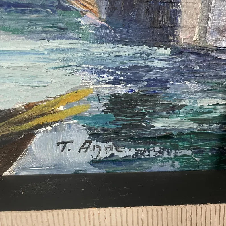 Tor Andersson Vintage Swedish Mid Century Oil Painting Original Framed Art gallery