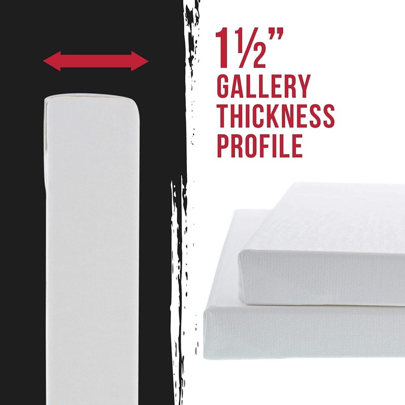 36x48" Gallery Depth Stretched Canvases - 2-Pack of Professional Artist Quality gallery