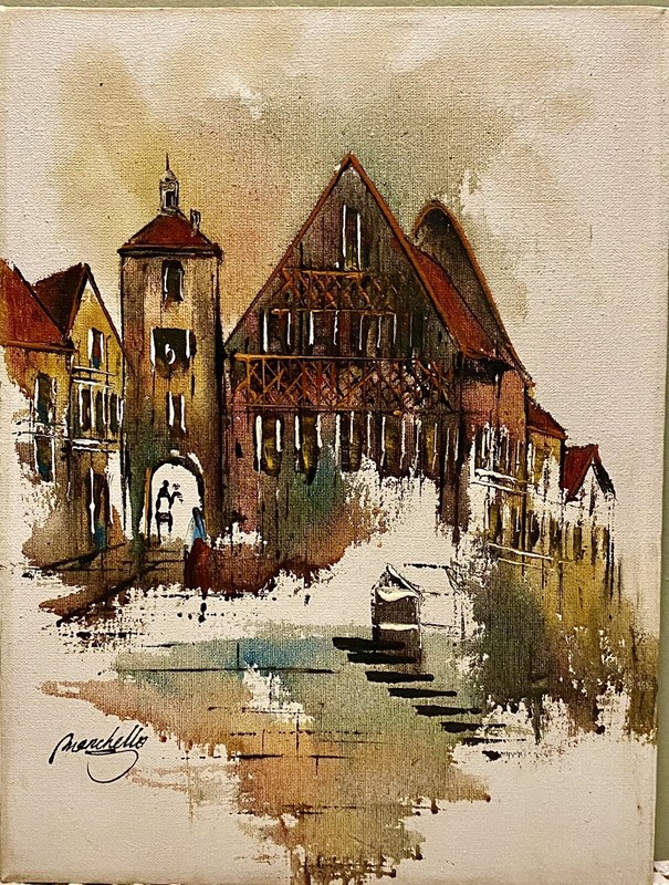 Original, Signed Adriano Marchello Oil Painting On Canvas 12×16