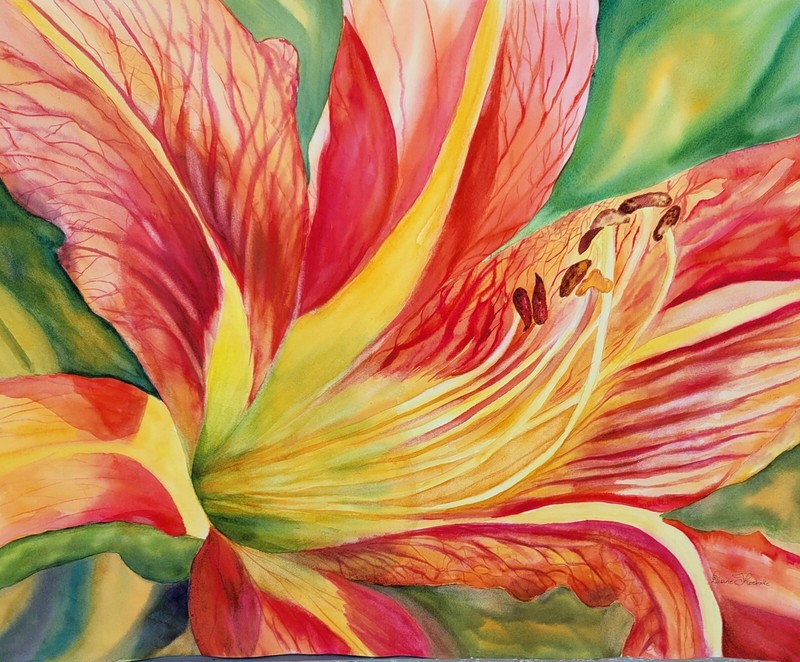 Unframed Original Watercolor Painting 28 x 21 in
