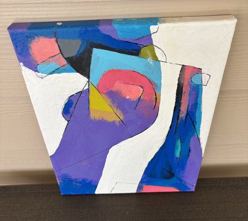 David Mac Innes Abstract Painting on Canvas Signed by Artist gallery