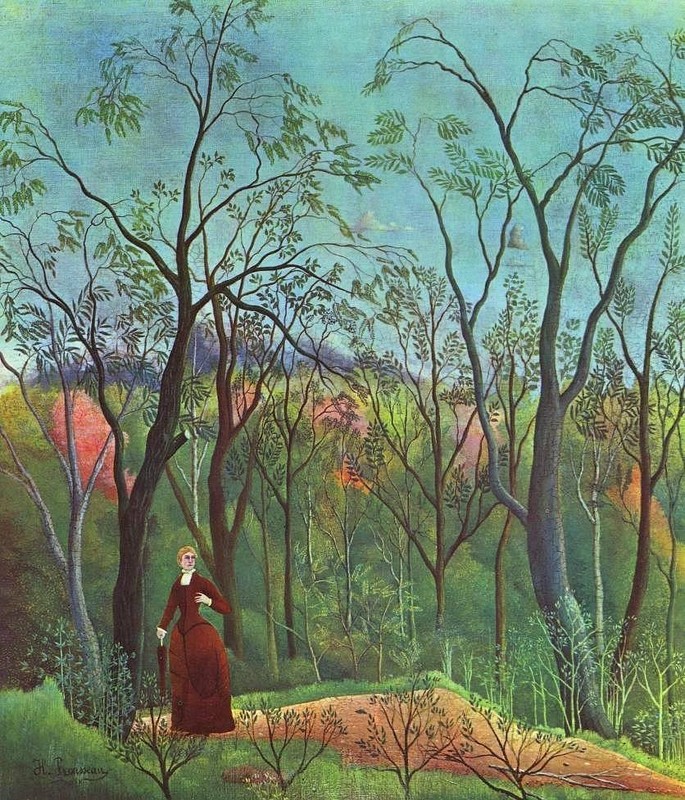 Henri Rousseau (Handmade) Signed Oil Painting on Canvas 16×24 in Naïve Art ..