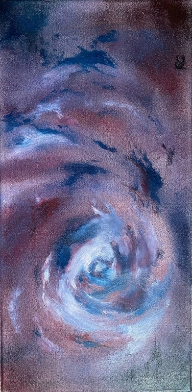 Original Abstract Oil Painting Rare Signed Ooak Direct From Artist Varnished