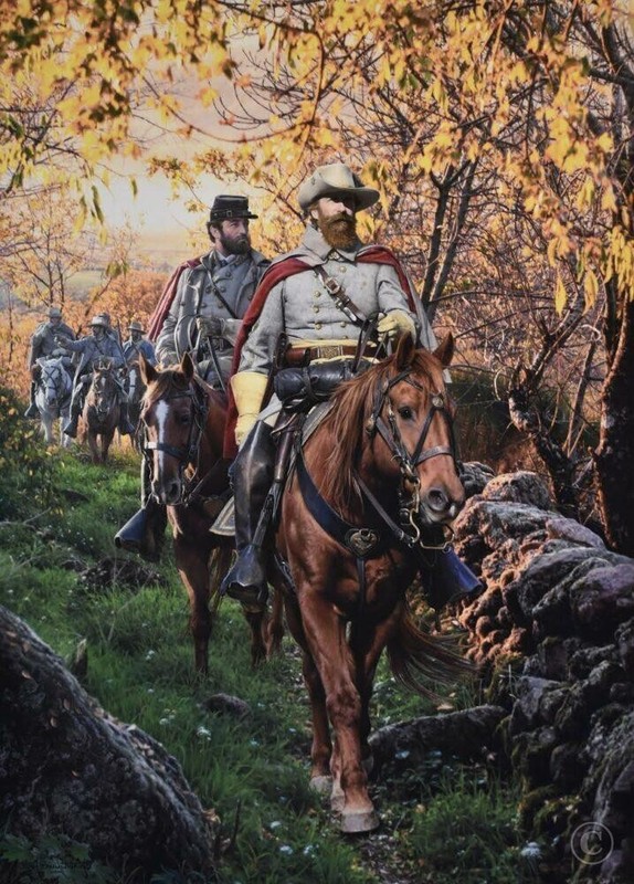 Surrounded By John Paul Strain JEB Stuart 1863 New Signed Classic Canvas Giclée