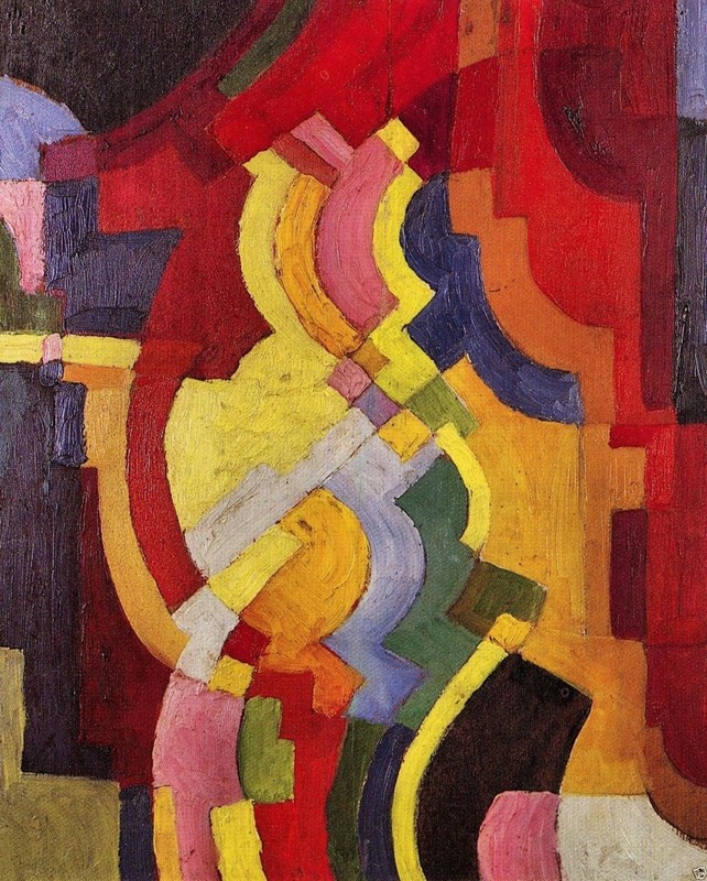 Colored forms (III) by August Macke Giclee Fine Art Print Reproduction on Canvas