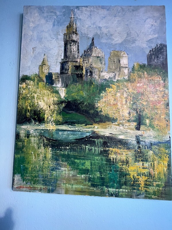 1963 Oil Painting Needs To Be Repaired See Picture