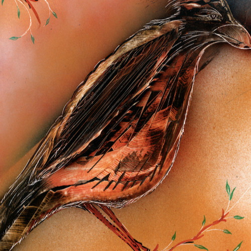 Original Perched Brown and Orange Bird Painting signed by Artist Jason Girard gallery