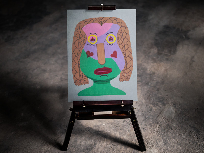 Original Lucelia Wildroot Tribe Painting - Ethnic Folk Art Character - Series 1 gallery
