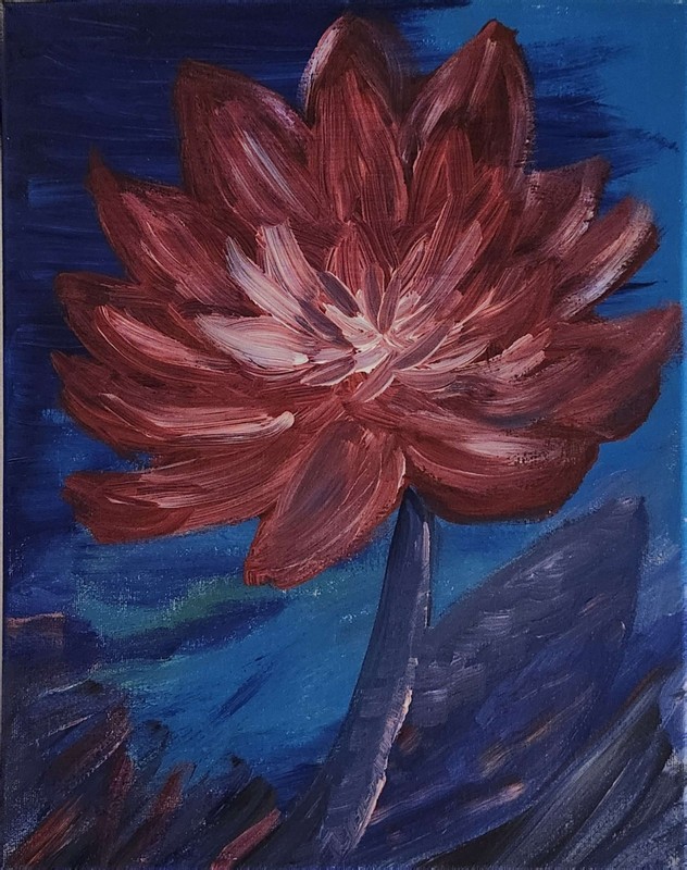 Contemporary Expressionist Original Painting 11x14 Canvas gallery