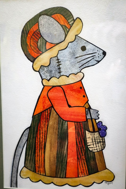 Original Children's Book Illustration Art Merry Mousemas Patricia Srigley Framed gallery