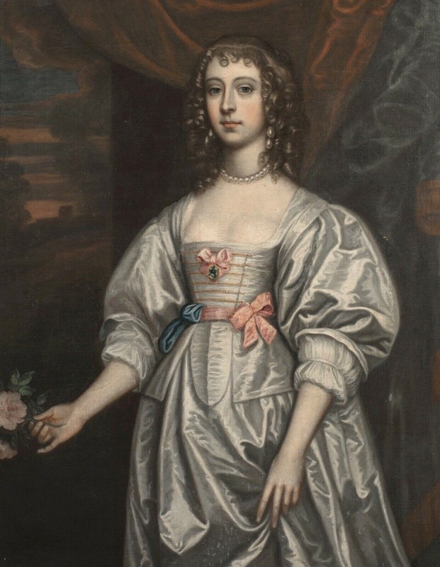 Huge 17th 18th Century English Portrait Frances Bard Mistress Duke Of Cumberland