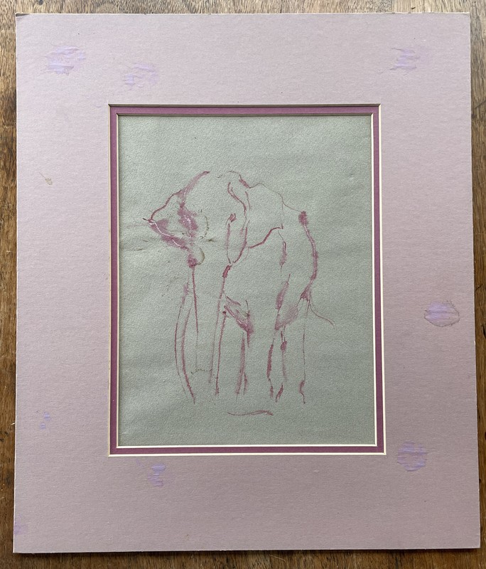 William A Smith Illustration "Elephant" Original Bucks County PA Vtg gallery