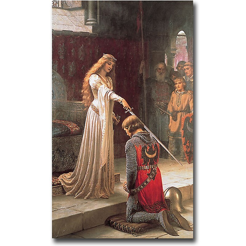 The Accolade by Edmund Leighton Gallery-Wrapped Canvas Giclee (20 in x 12 in)