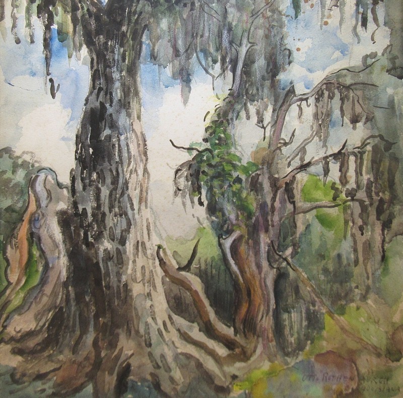 Otto Rothenburgh 1930s Louisiana Bayou WC Listed New Jersey Artist gallery