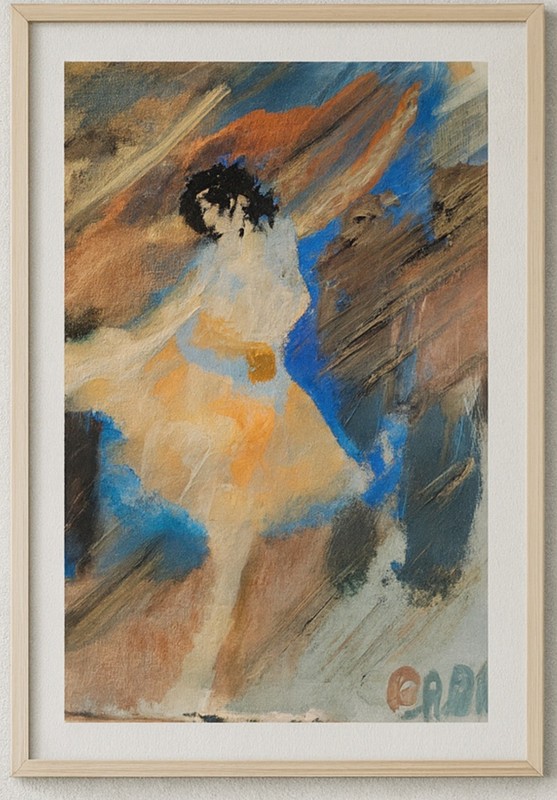 Expressive Dancer in Motion Abstract 9×12 Acrylic Figure Study