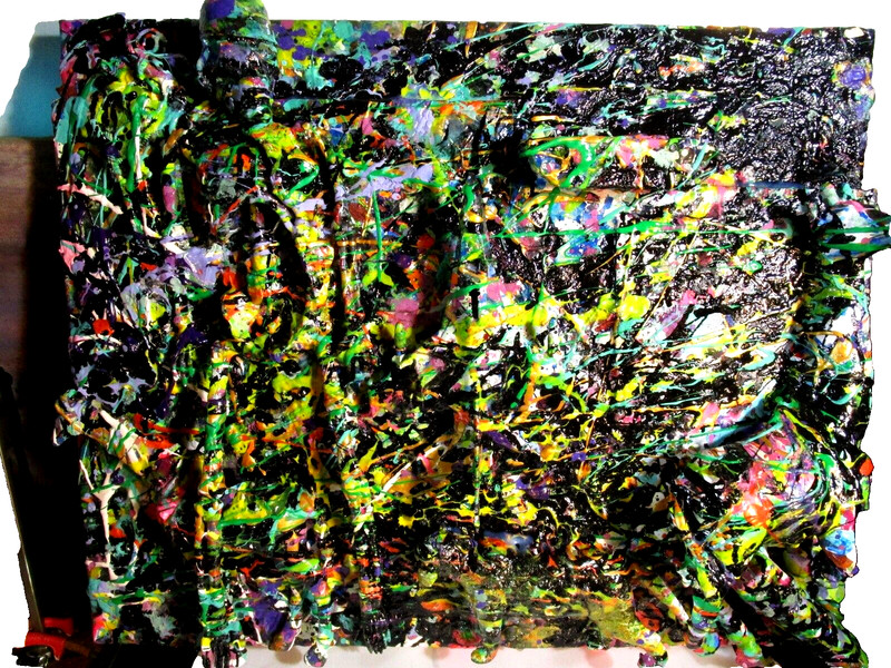 Handmade painting. Original acrylic abstract painting canvas 16×20 musk Yai