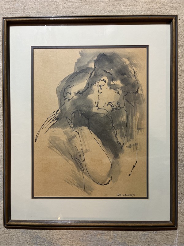 Bill Hendrix Matted & Framed Original Artwork | 20 11/16” x 25”