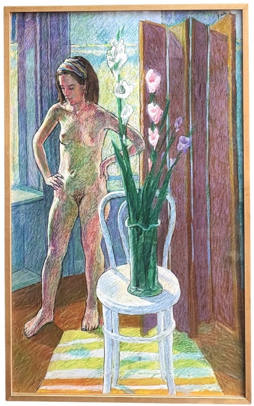 ROBERT FINCH 20th c. American PAINTING Young Female Nude PHILADELPHIA PA ARTIST