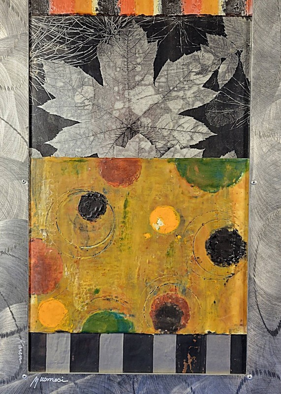 Large Karen Musmeci Original Art "Nature: Leaf" Metal & Aluminum 47.8" X 19.8" gallery