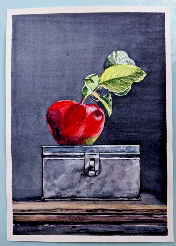 Apple Fruit Still Life Watercolor Painting Harvest Farmhouse Garden Kitchen Art gallery