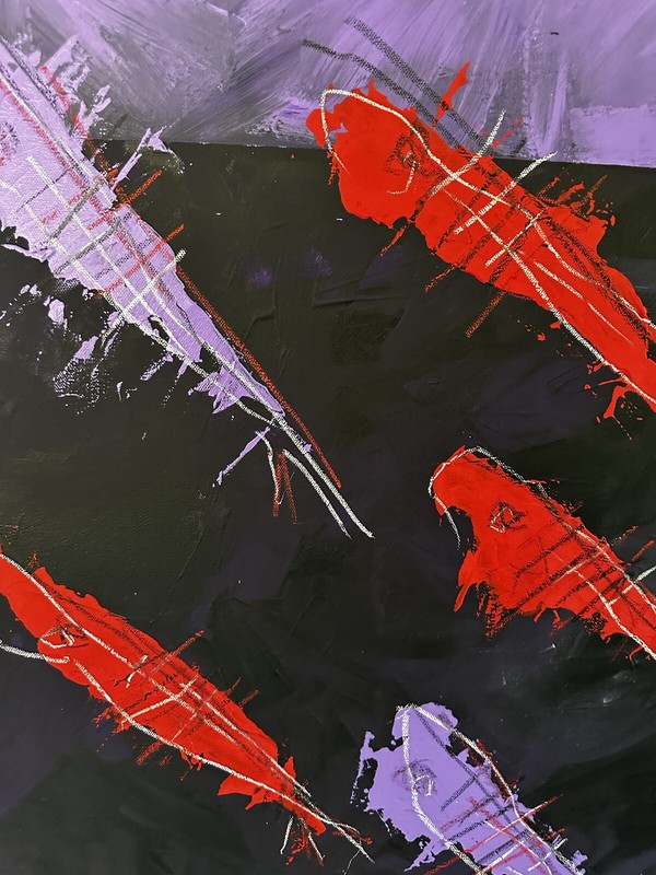 30x40 inch "Johnny Davis Abstract Acrylic on Canvas Painting - Original Artwork" gallery