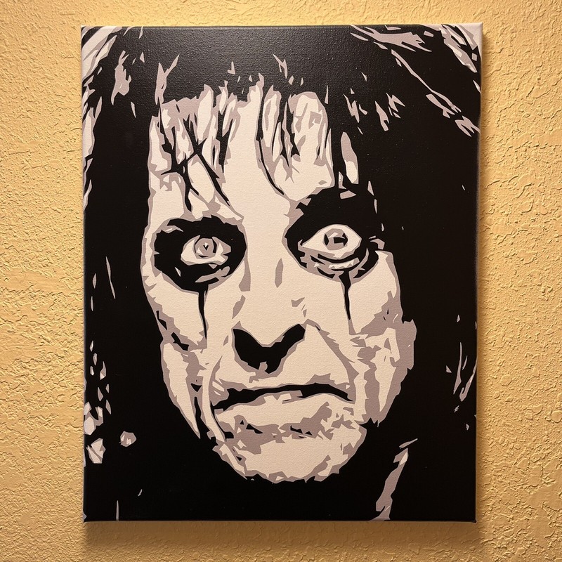 Handmade Alice Cooper Canvas Wall Art