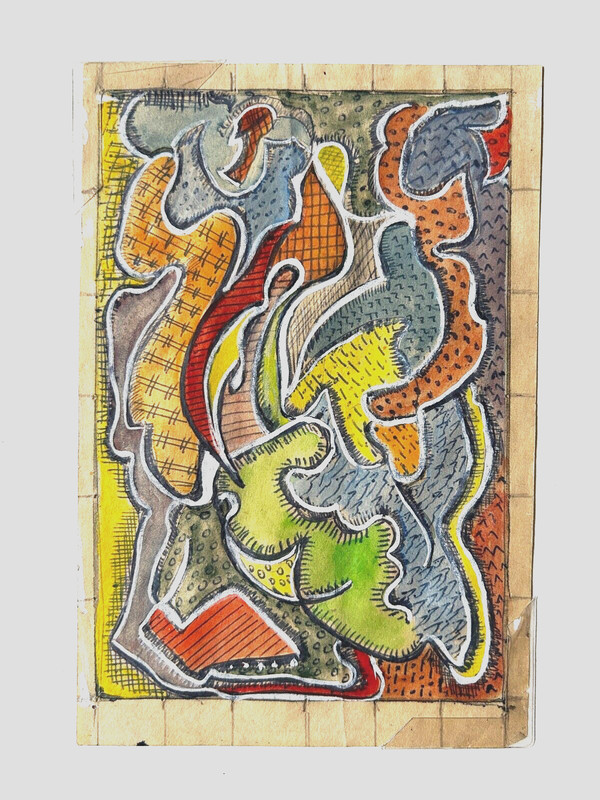 Ruth Horton impressive small abstract on paper c.1920’s!