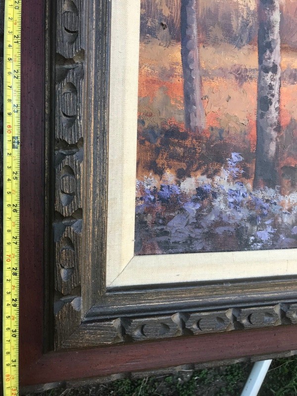 FRANK CHILTON Original 1950s HUGE 45"x32" LANDSCAPE PLEIN AIR OIL on CANVAS CF gallery