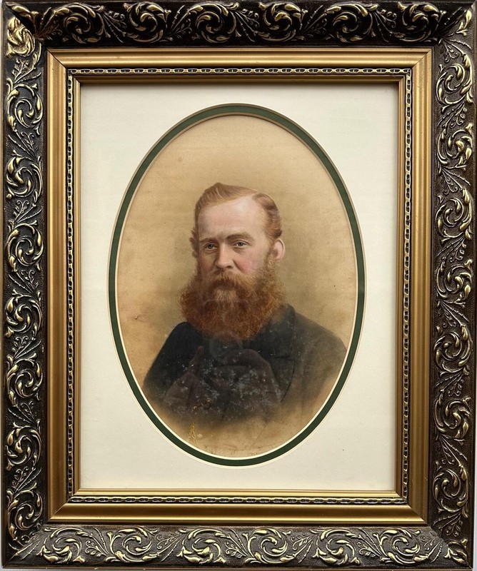 Antique Painting : Portrait of Rudolph Ivan Peniokof, watercolour