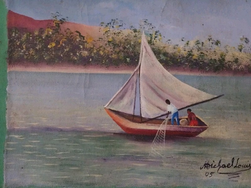 ŠTUNNING 8 x 10 Original ART BY THE LISTED MASTER MICHAEL LOUIS HAITIAN-HAITI