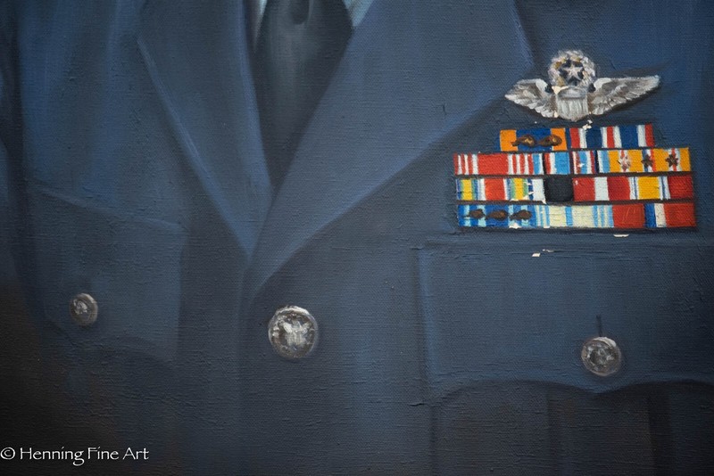 Stunning US Military Portrait Colonel John Pierson by Filipino Artist 1967 FINE! gallery