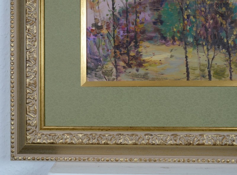 Autumn landscape, mountain landscape, vintage oil painting, landscape art gallery