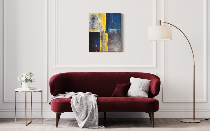 20x24 Contemporary Abstract Art, Original Acrylic Painting, "Beneath" gallery