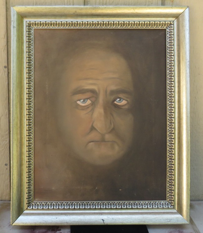 ORIGINAL FRAMED OIL ON CANVAS PAINTING OF POTRAIT OF MEN