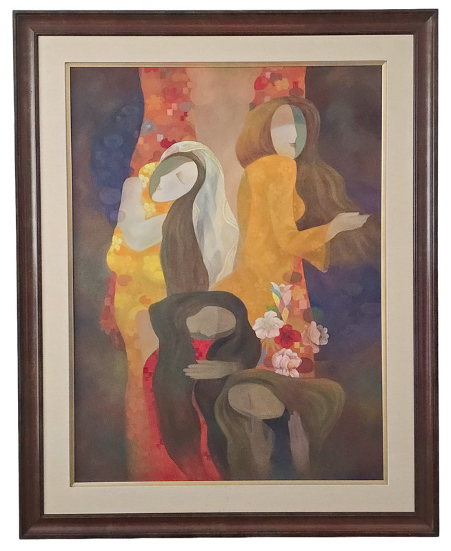 HUGE SIZE ARBE ARA BERBERYAN ORIGINAL OIL PAINTING » FLOWER BEAUTIES» ~ 36″x48″