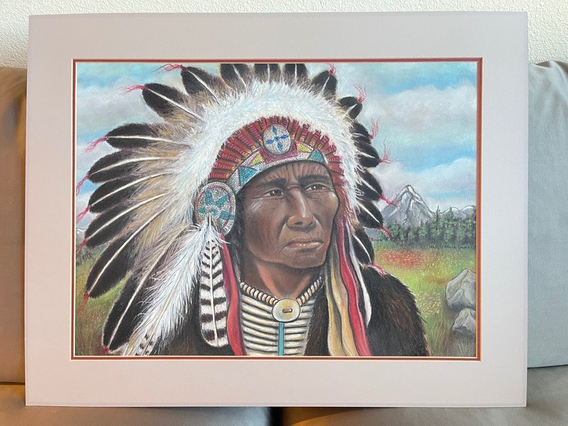 MARK GARCIA GOMEZ WATERCOLOR/INK/PENCIL PAINTING MATTED 22″ X 28″ ON PAPER