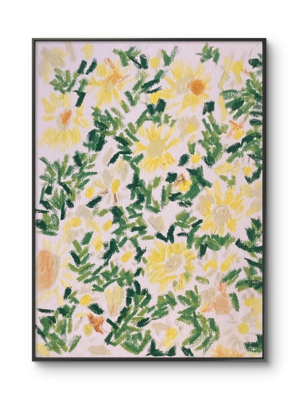 Contemporary Pop Flowers Bold Art Original Wall Art 11×14 Canvas