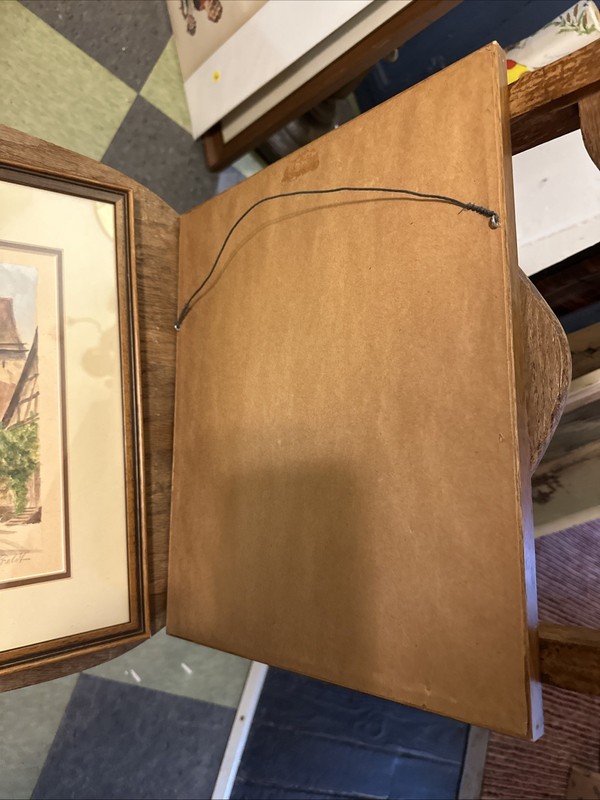 Pair Watercolor Paintings Rothenberg ob der Tauber Germany Markusturm Gate Grimm gallery