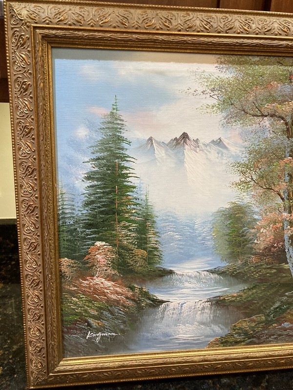 Framed Original Acrylic On Canvas Open Air/ Landscape Painting Signed Kingman gallery